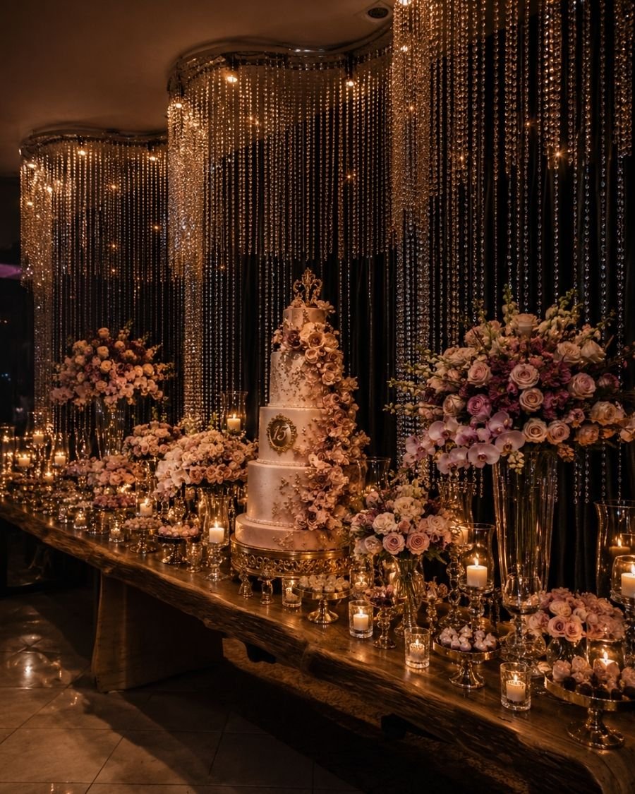 Detalhes da festa de 15 anos